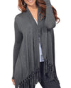 Irregular Tassel Knit Cardigan