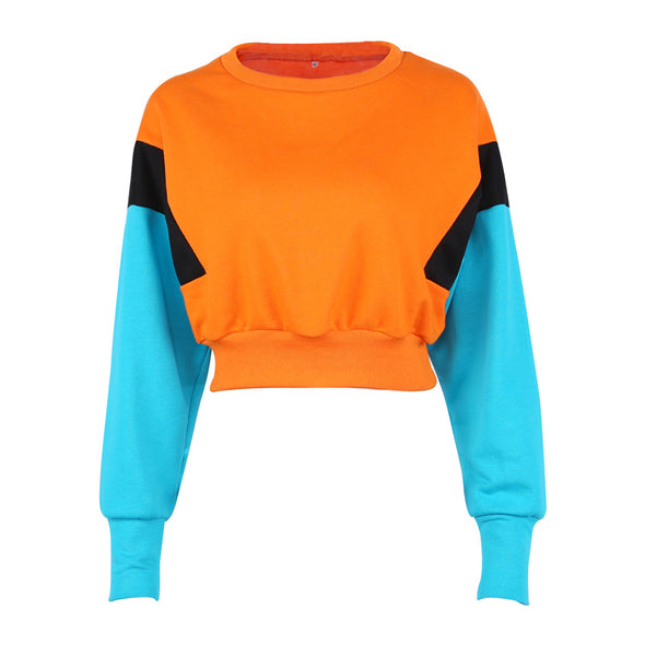 Fashion Candy Color Navel Sweatshirt