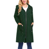 Casual Lightweight Waterproof Pure Color Long Sleeve Raincoat Outwear