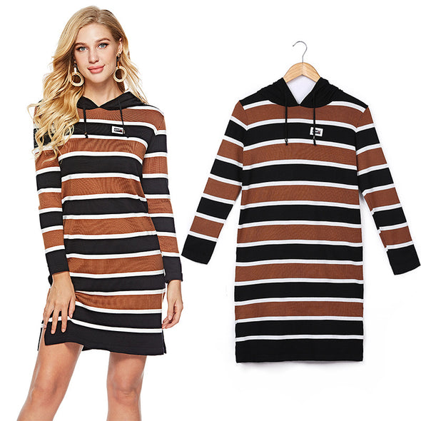 New Casual Striped Knit Sweater Women