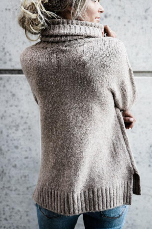 Turtle Neck  Plain Warm Sweaters