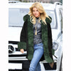 Fashion Hooded Fur Collar Long Sleeve Coat