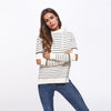 Women's hooded striped sweater