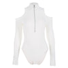 Women's long sleeve zipper high collar Bodysuits