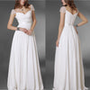 Chiffon V-Neck Sleeveless Evening Wedding Dress