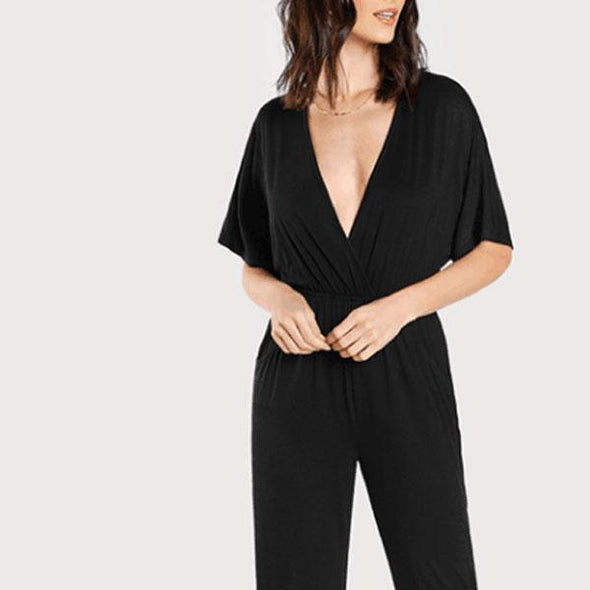 2022 Fashion Shape Deep V Jumpsuit