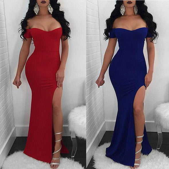 Elegant Off Shoulder Fishtail Party Dress