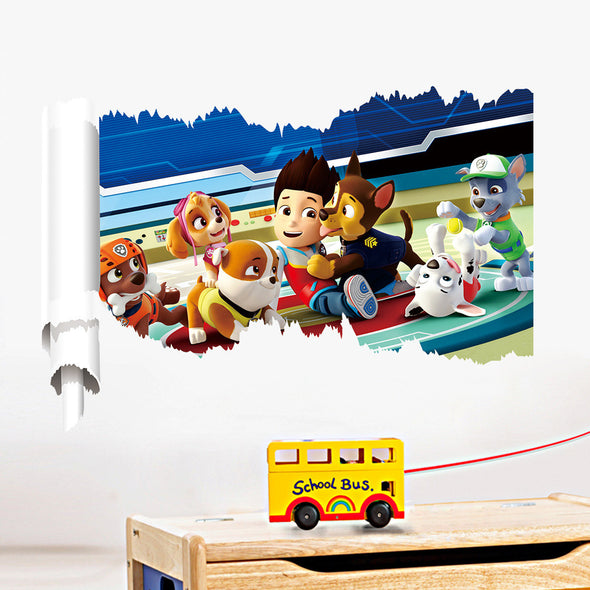 Cartoon Dog Patrol Wall Sticker