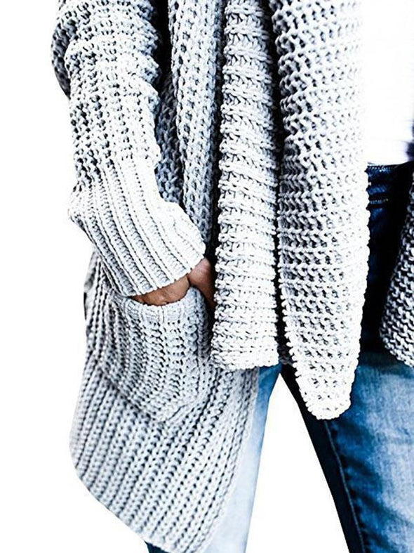 Loose Mid-Length Knitting Cardigan Sweater