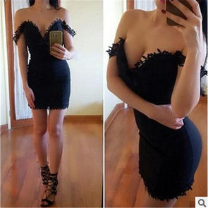 Fashion V Neck Spaghetti Straps Slim Bodycon Dress