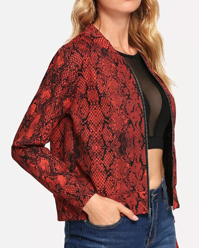 Snake Print Short Jacket