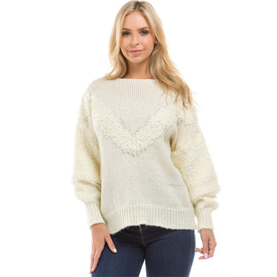 Mohair Round Neck Long Sleeve Sweaters