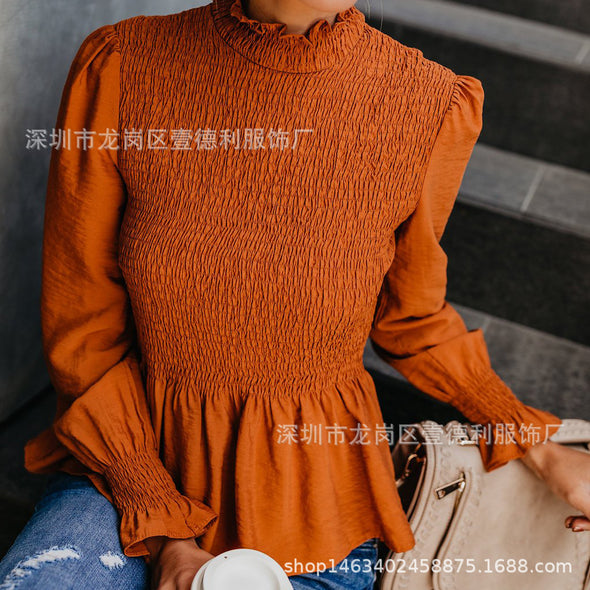 Pure Color Long Sleeve Shirt