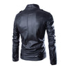 New British Stand Collar Locomotive PU Leather Jacket