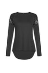 New O-neck sequined long sleeve T-shirt