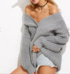 V-Neck Loose Long-Sleeved Sweater