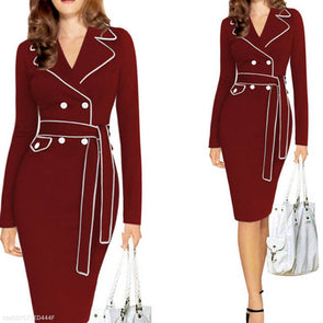 Elegant Long Sleeve Bodycon Dress