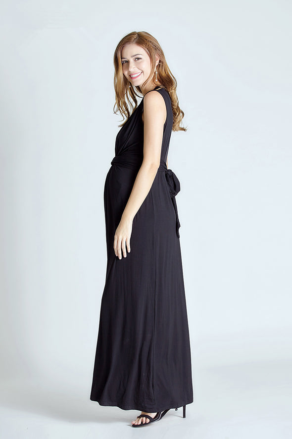 Noble Party Sleeveless Maternity Dress