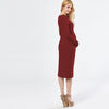 Fashion solid mid-length dress for pregnant women