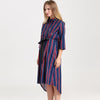 Fashion Striped Long Maternity Dresses