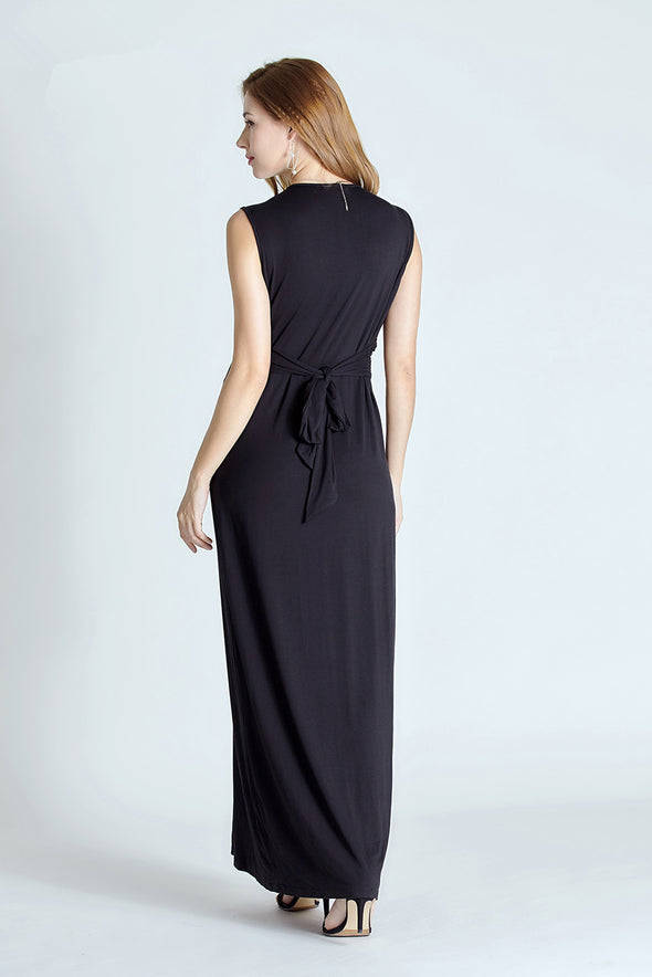 Noble Party Sleeveless Maternity Dress