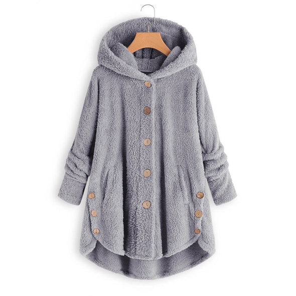 Double-faced Plush Hooded Women's Jacket