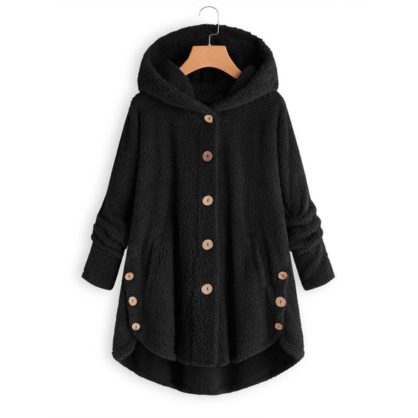 Double-faced Plush Hooded Women's Jacket