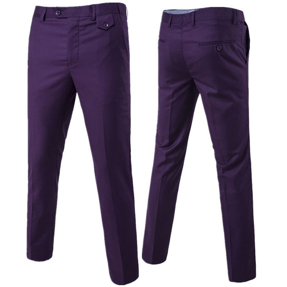 New Fashion Men's Solid Color Trend Wild Business Trouser