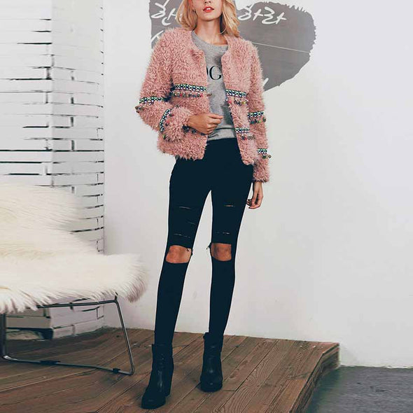 Casual Plain Long Sleeve Fashion Jackets