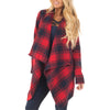 Plaid Loose Large Lapel Woolen Coat