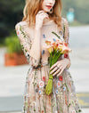 Vacation  Retro Embroidery Long Dress