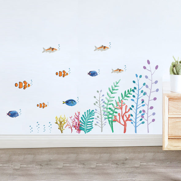 Cartoon Fish Underwater World Decorative Wall Stickers