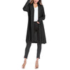 Collarless Plain  Long Sleeve Cardigan