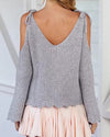 Fashion Sling Off-The-Shoulder V-Neck Sweater