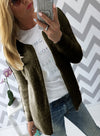 Solid Color Long-Sleeved Slim Cardigan Coat