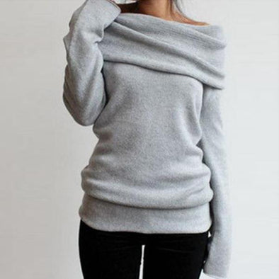 Off Shoulder Turtleneck Sweater