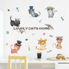 Cartoon Cat animal Wall Sticker