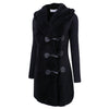 Stunning Hooded Diagonal Horn Button Overcoat