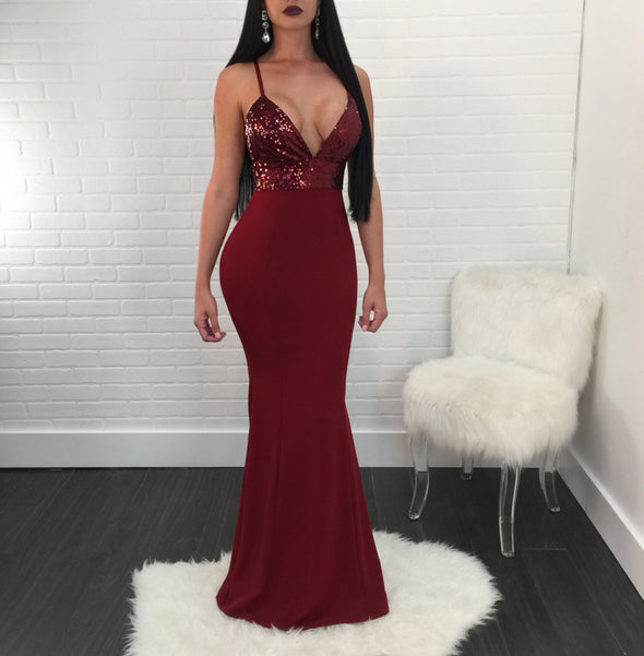 Women's Sexy Sequin Evening Dress