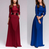 Pure Color Sleeveless Bandage Round Neck Evening Dresses