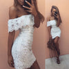 Sexy One-Neck Short-Sleeved Lace Dress