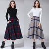 The New Plaid Woolen Long Skirt Female