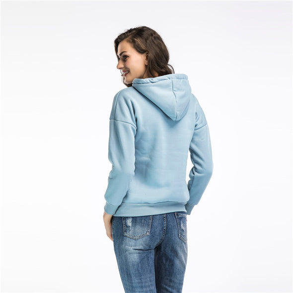 Long Sleeve Letter Embroidery Hoodies