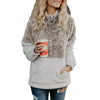 Plush Cipper High Collar Long Sleeve Sweater