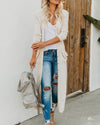 Solid Color Casual Long Cardigan Sweater