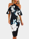 Halter  Floral Bodycon Dress