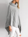 High Neck Fashion Cloak Shawl Bat Sweater