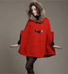 Fur Collar Cloak Woolen Shawl Coat