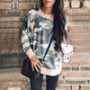 Camouflage Printed Long Sleeve Sweater