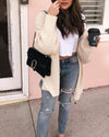 Casual Cage Sleeve Loose Cardigan Sweaters